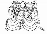 Shoes Coloring Pages Shoe Clipart Tennis Nike Outline Old Running Pair Printable Kids Gym Class Clip Drawing Dance Print Jordan sketch template