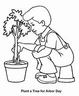 Coloring Plant Pages Arbor Tree Boy Plants Colouring Watering Seedling Planting Care Holiday Ecology Trees Girl Print Printable Coloringhome Thanksgiving sketch template