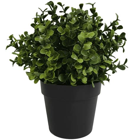 small potted artificial buxus plant uv resistant cm