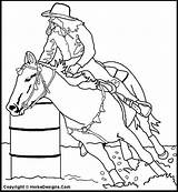 Horse Racing Barrel Coloring Pages Horses Print Color Western Printable Barrels Bucking Clipart Jumping Drawing Cowboy Sheets Racer Pony Colouring sketch template