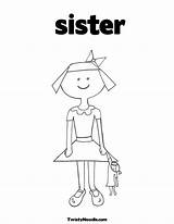 Coloring Sister Big Pages Sisters Book Popular Library Clipart sketch template