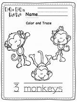 Monkeys Little Five Tree Swinging Printable Printables Monkey Coloring Preschool Activities Gwyn Finger Pages Owensfamily August Comments Preview sketch template