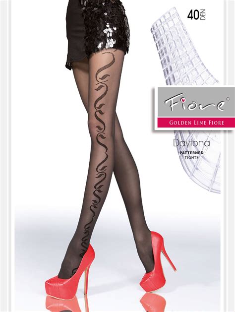 collant fantaisie daitona collantfr patterned tights lingerie daytona  knee boot