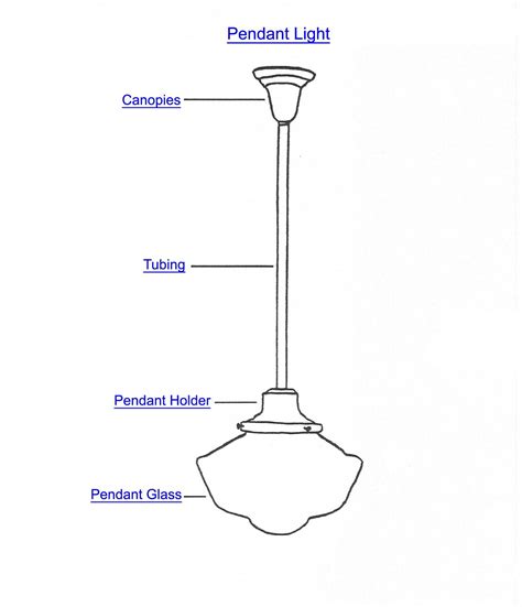 light fixture parts diagram