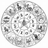 Coloring Zodiac Astrology Signs Pages Stress Anti Therapy Coloriage Astrologie Symbols Printable Sign Adult Life Designs Astrological sketch template