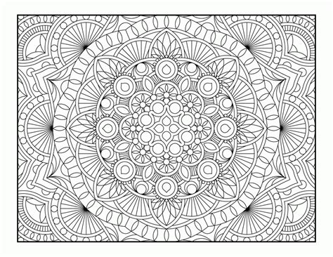 printable geometric coloring pages  adults coloring home