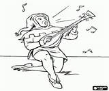 Trovador Colorear Juglar Troubadour Compositor Medioevo Middeleeuwen Colorare Disegni Poeta Malvorlagen Middeleeuwse Mittelalter Mittelalterlicher Artista Cantautor Entretenimiento Medievales Coloring Colorearjunior sketch template