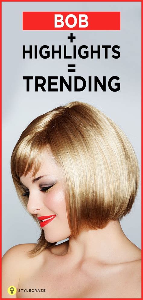 10 trendy highlighted bob hairstyles you can try today asymmetrical