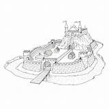 Medieval Castelo Tudodesenhos sketch template