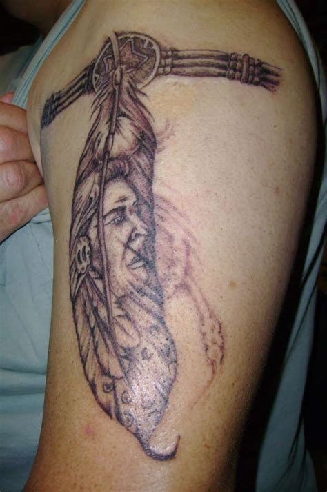 Indian Feather W Armband Tattoo