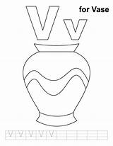 Vase Coloring Pages Letter Alphabet Handwriting Practice Printable Kids Bestcoloringpages Template Letters Preschool Sheets Popular Flowers sketch template