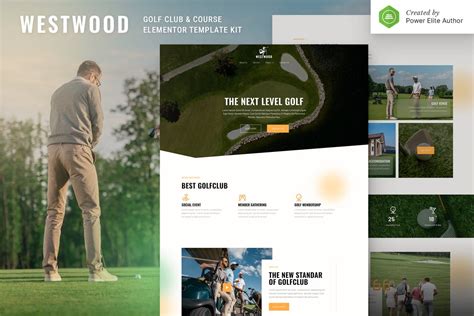 westwood golf club  elementor template kit