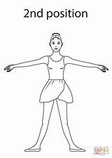 Dance Ballet Coloring Pages Position Balletforadults Ballerina sketch template