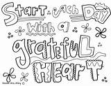 Coloring Alley Gratitude Thankful sketch template