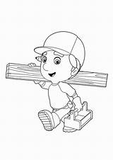 Coloring Handy Manny Pages Print Kids sketch template
