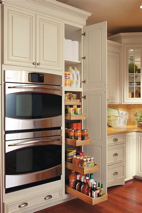pullout pantry cabinet omega cabinetry specialty cabinets