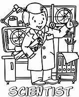 Scientist Coloring Pages Professions Color Famous Sheets Topcoloringpages Template Printable Children sketch template