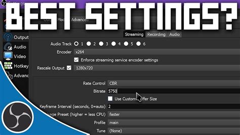 obs recording settings p fps youtube