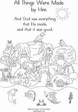 Creation Coloring Pages Bible Story Printable Sunday School Kids Sheets Color Children Activity Printables Preschool God Toddlers Crafts Preschoolers Activities sketch template