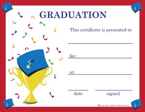 graduation certificate template word graduation certificate template
