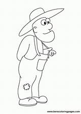 Farmer Coloring Pages Popular Book Coloringhome sketch template