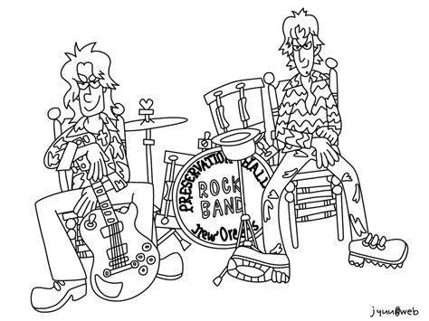 template band coloring pages rock bands