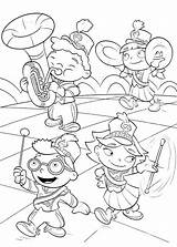Band Coloring Marching Little Pages Einstein Einsteins Getcolorings Colorings Color Sheet Getdrawings Kids sketch template