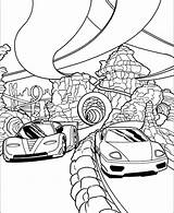 Coloring Track Race Car Pages Cars Adults Hot Wheels Sport F1 Two Racing Drawing Colouring Printable Kids Color Fast Getcolorings sketch template