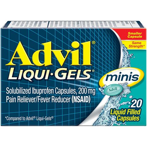 advil liqui gels minis pain  headache reliever ibuprofen  mg