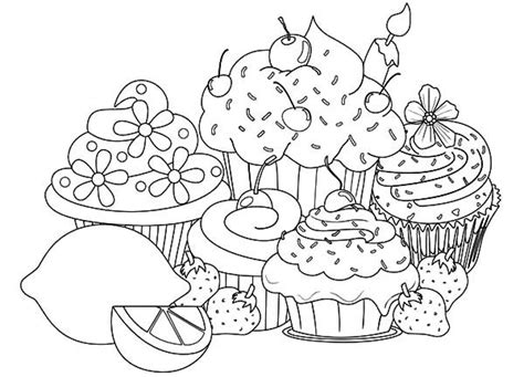 print  cake  cupcake coloring pages  freecolor