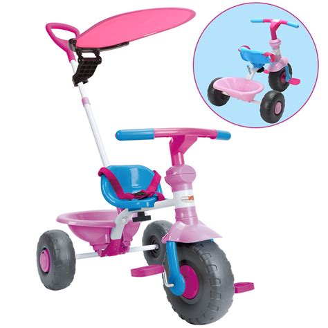 kids tricycle  handle  seat    years  toddler chromewheels    ride