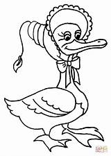 Goose Mother Coloring Pages Clipart Printable Baby Cartoon Coloriage Clip Duck Nursery Cliparts Color Da Rhymes Library Books Supercoloring Drawing sketch template