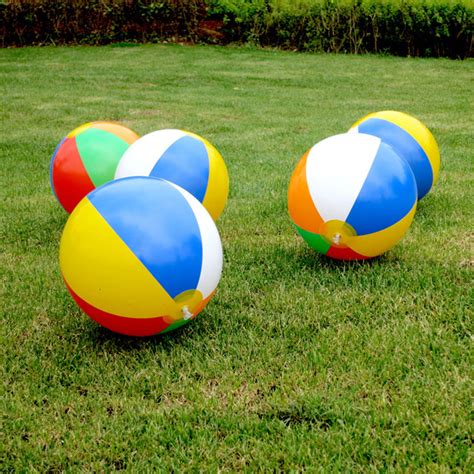 5pcs Inflatable Beach Balls Swimming Pool Holiday Party Garden Funny