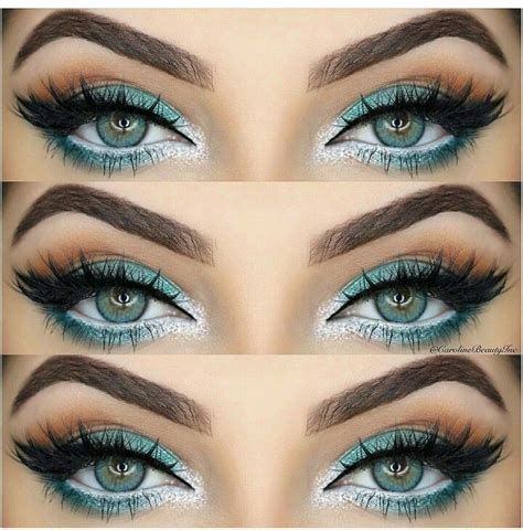 Turquoise Green Eyes And Makeup Eye Makeup Makeup Eye Make Up