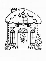 Gingerbread House Coloring Favorite Netart Color sketch template