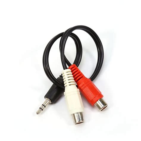 mm mini stereo audio cable headphone  cable male jack   rca female plug adapter cable