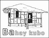 Bahay Kubo Philippines Filipino Coloring Pages Hut Nipa Clipart Drawing House Alphabet Colouring Am Kids Study Super Fam Fil Sketch sketch template