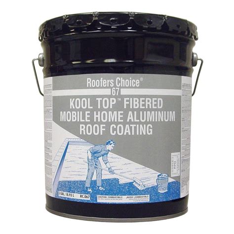 roofers choice  gal mobile home aluminum coating rc  home depot