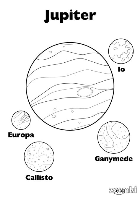 biggest moons  jupiter coloring pages ideas