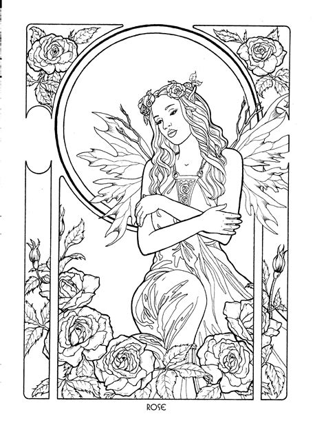 printable coloring pages  adults fairy dejanato