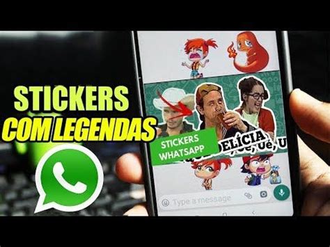 diy como colocar legenda nas figurinhas  whatsapp stickers youtube em  stickers