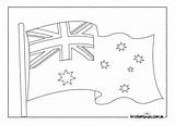 Colouring Australia Pages Flag Australian Anzac Kids Bk sketch template