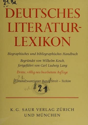 deutsches literatur lexikon biographisch bibliographisches handbuch