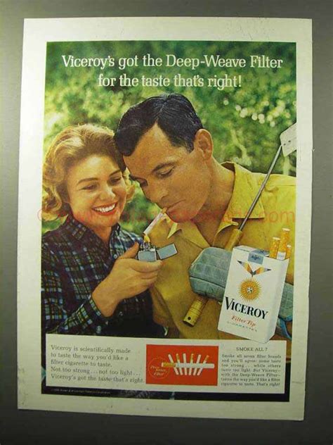 1964 Viceroy Cigarettes Ad The Deep Weave Filter Taste