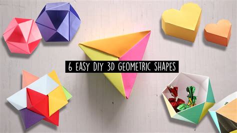 easy diy  geometric shapes youtube