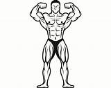 Bodybuilder Body Builder Bodybuilding Clipart Drawing Pose Logo Weight Lifting Front Getdrawings Weightlifting Clipartmag sketch template