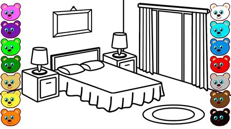 hotel room coloring pages  toddlers youtube