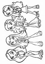 Bratz Coloring Pages Girls Kids Printable Colouring Brats Dolls Print Sheets Girl Monster Cute Anime High Drawings Movies Coloringkids sketch template