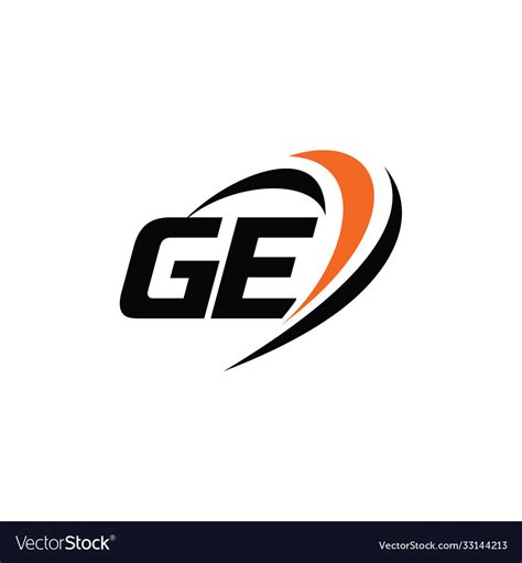 ge monogram logo royalty  vector image vectorstock