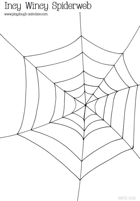 cobweb spiderweb playdough mat outline template